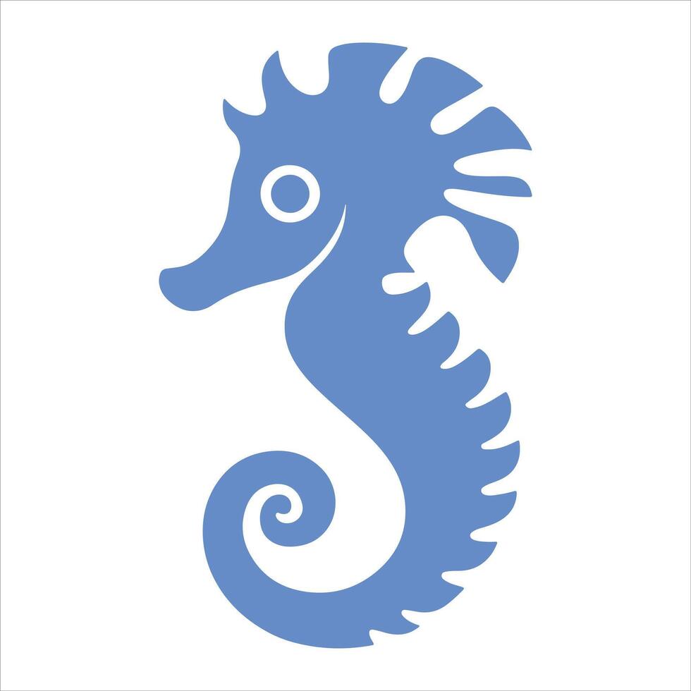 Seahorse Sea Creatures illustration, Sea Fish Design sublimation, Marine Life vector