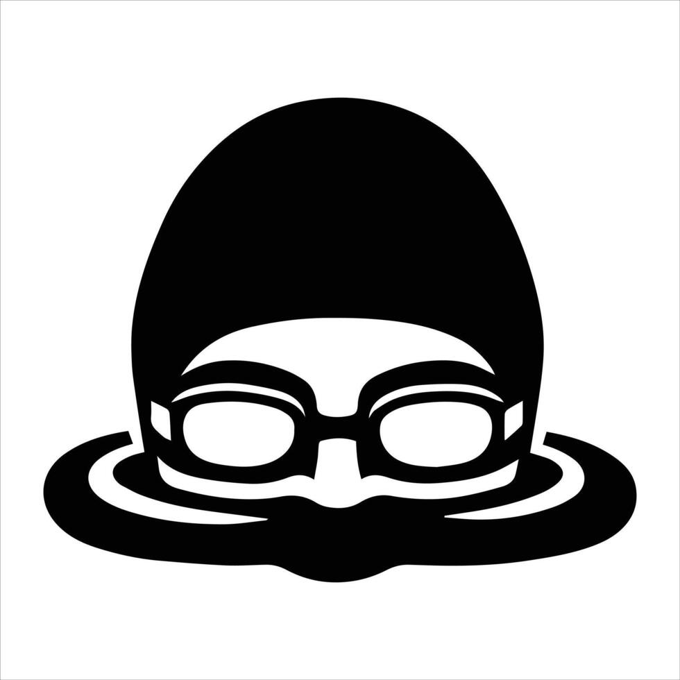 Fast Paced Swim Race Illustration in Clean Clipart Style vector
