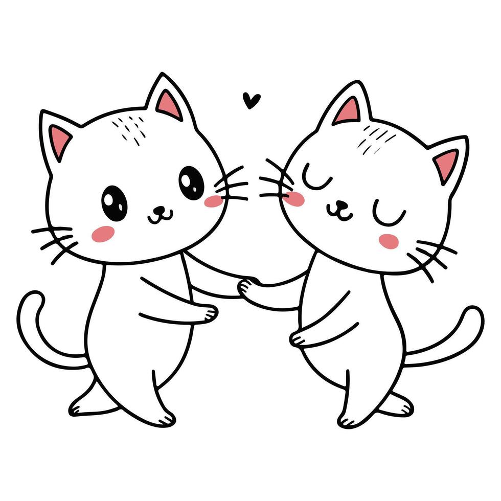 Fun Loving Cartoon Kitten Art vector