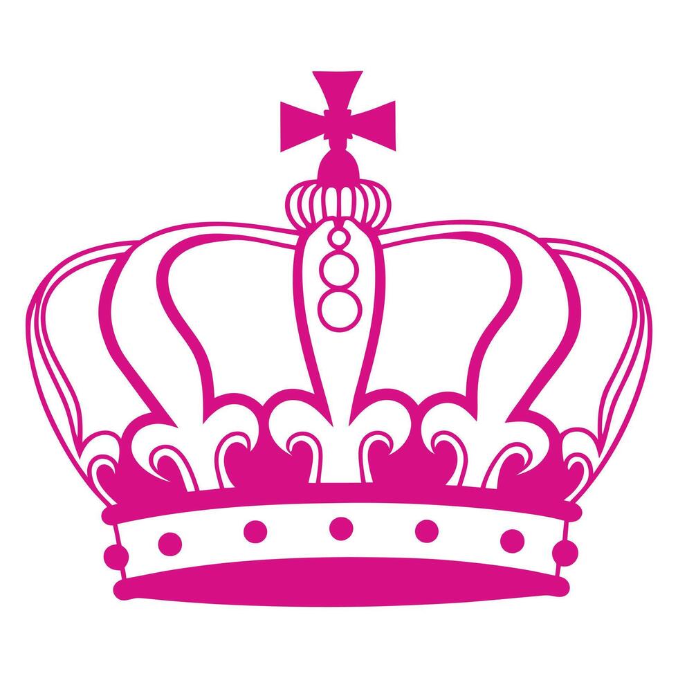 Hand Drawn King and Prince Crown Clipart vector