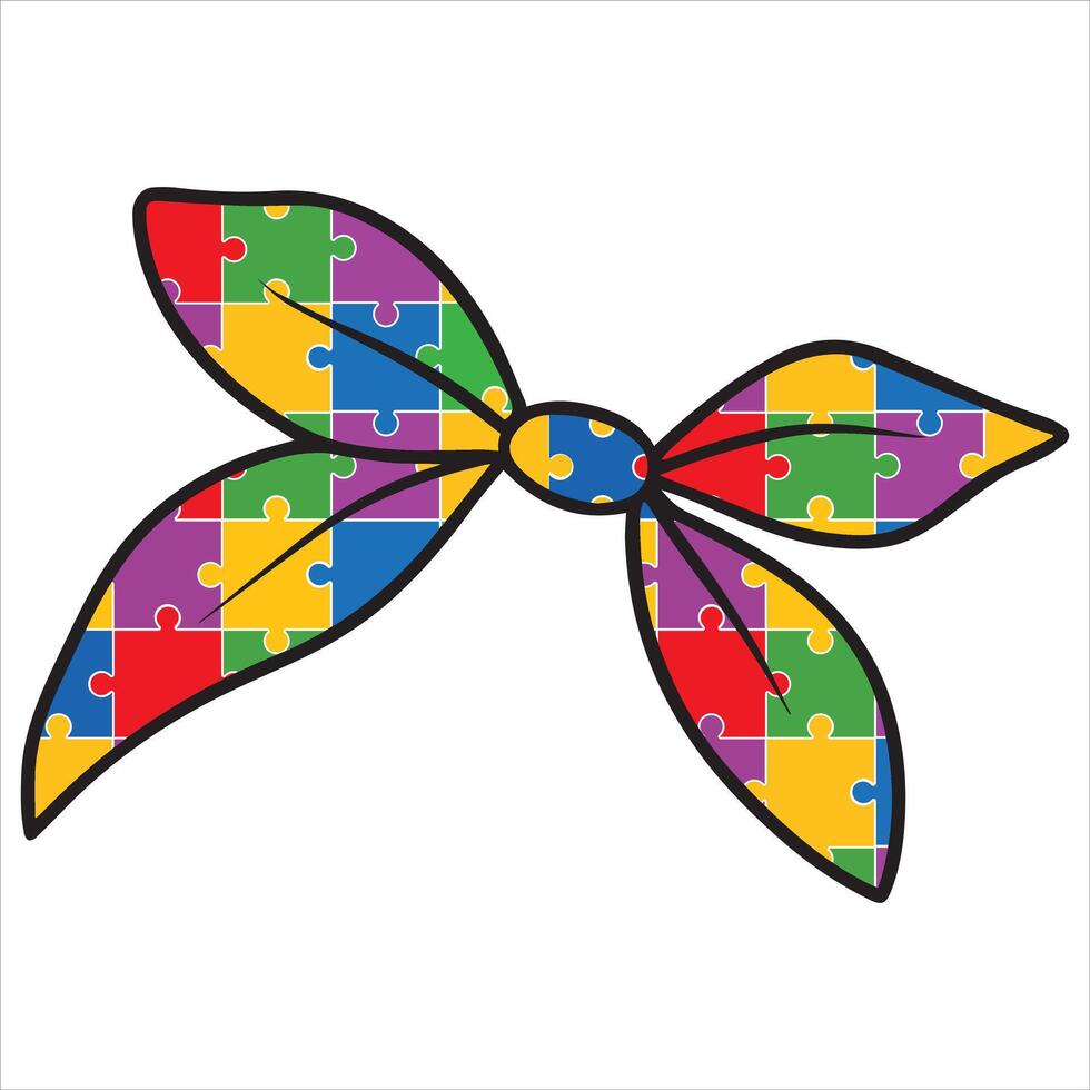 Autism Mom Messy Bun Coquette Bow Illustration, Mama Messy Bun Hairband clipart, Messy Bun Design For Women vector