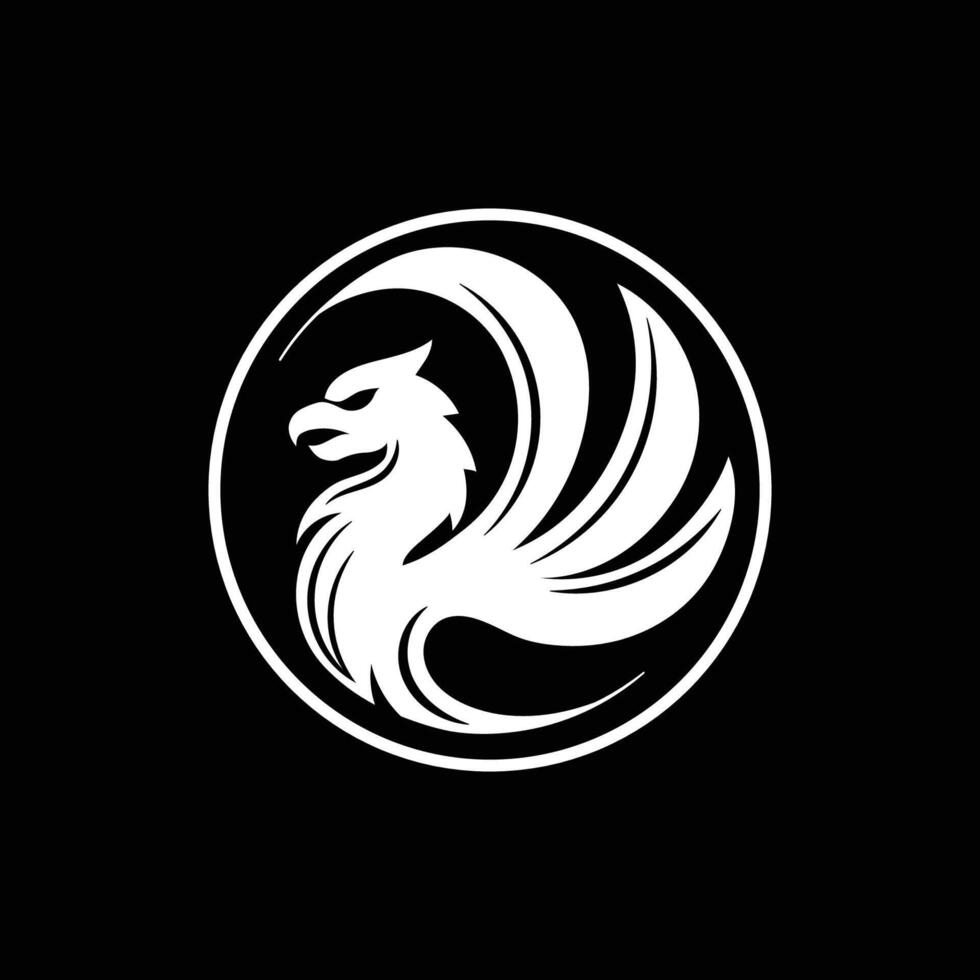 circle griffin symbol illustration vector