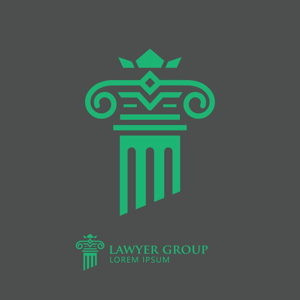 modern and Simple Pillar of Law Legal symbol vector