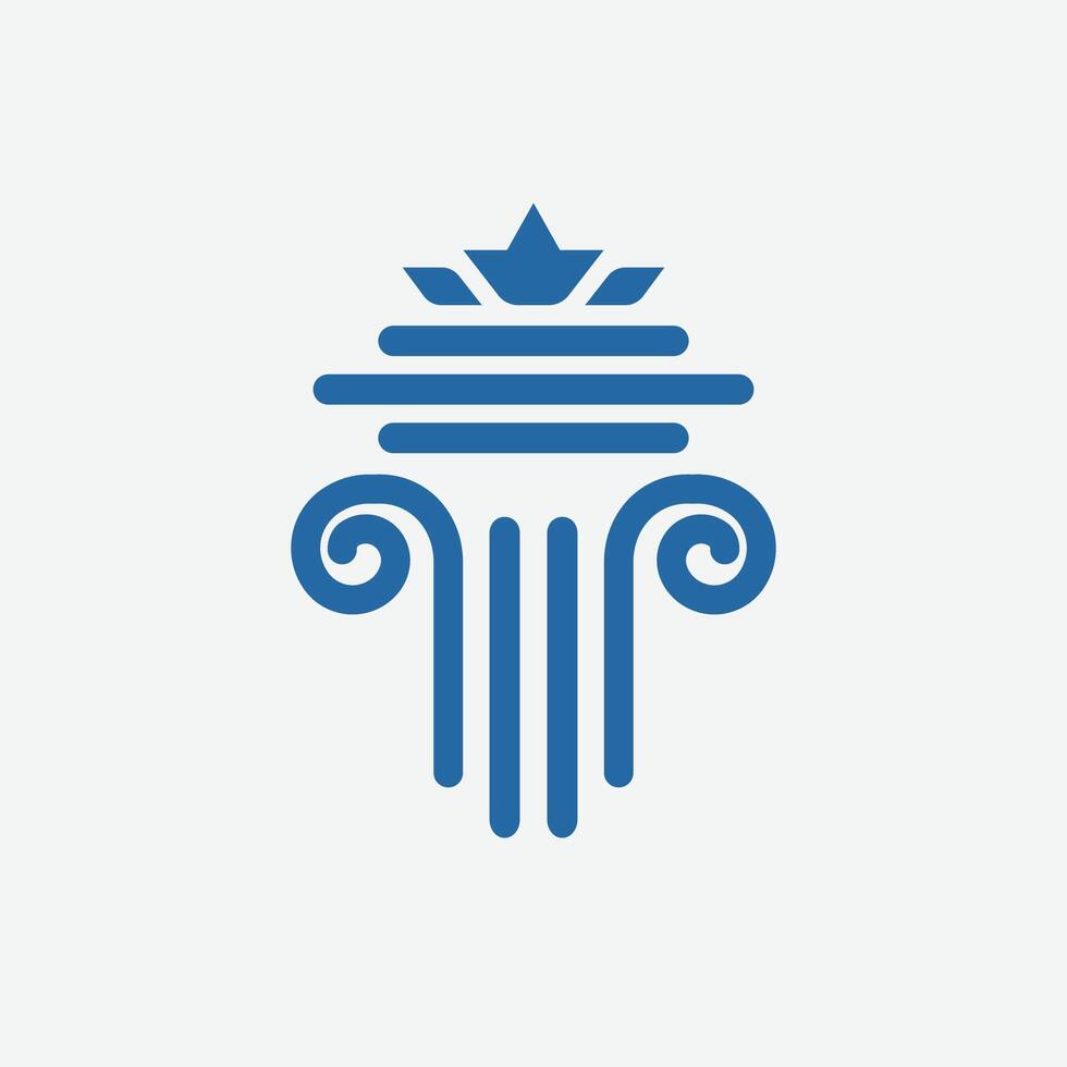 Simple and Modern Pillar of Law Legal symbol illustration vector