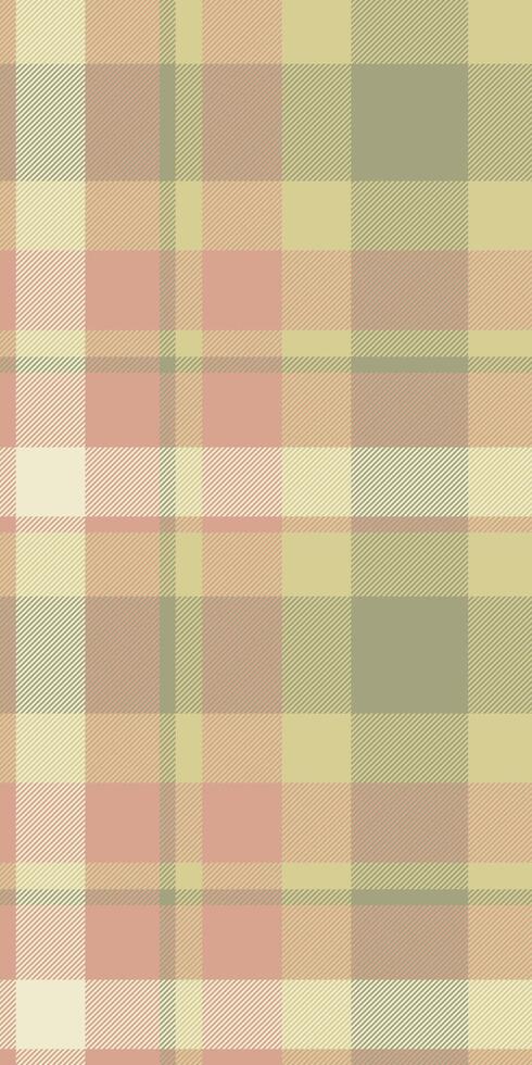 Ornate texture pattern tartan, teenager fabric check plaid. Gingham background textile seamless in orange and yellow colors. vector