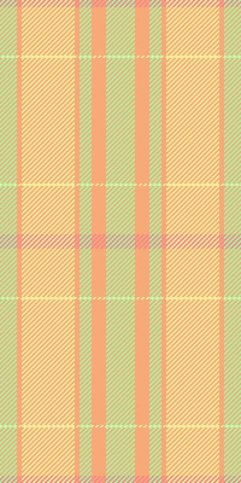 Day seamless pattern fabric, geometric textile check plaid. Hotel texture tartan background in orange and yellow colors. vector
