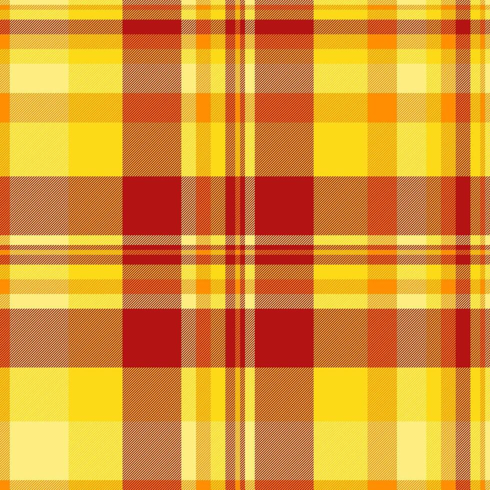 Vibrant yellow and red plaid pattern. Perfect for textile designs, fallthemed projects, or adding a cheerful, energetic touch to any project. vector