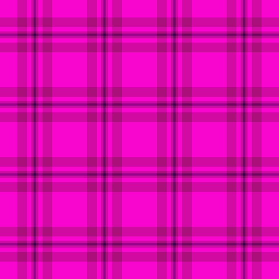 Present pattern textile tartan, folk background plaid. Tiny seamless texture check fabric in pink and magenta colors. vector