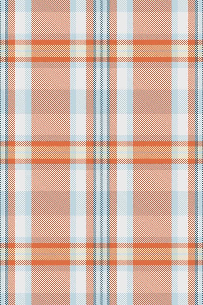 Nostalgic seamless textile plaid, customize pattern tartan check. Season texture fabric background in light and orange colors. vector