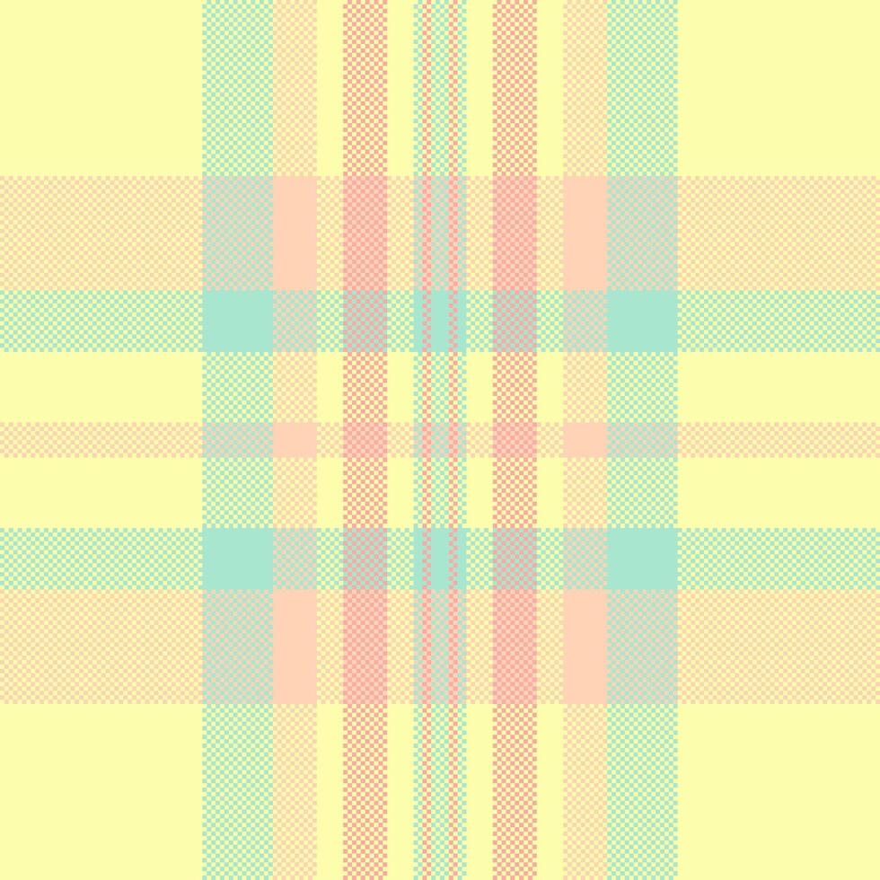 Soft pastel plaid pattern. Versatile digital textile design element for backgrounds, fabrics, or modern, whimsical layouts. Colorful, bright, and cheerful. vector