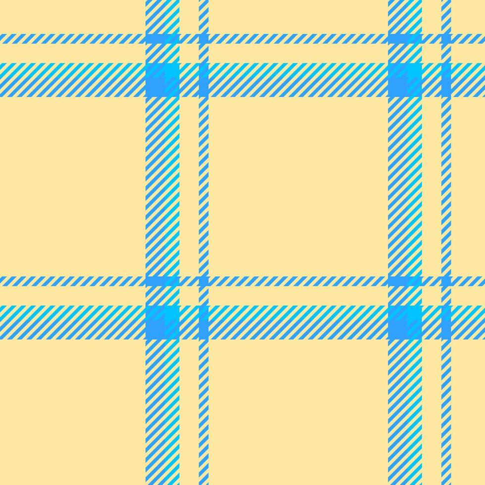 Pastel yellow and blue plaid pattern. A cheerful, summery textile design perfect for backgrounds, fabrics, or packaging. Clean lines and subtle color gradient create a modern, minimalist feel. vector