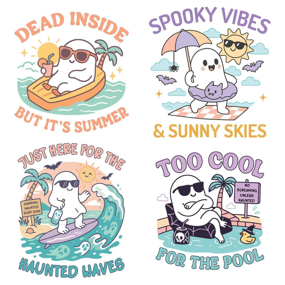 bundle of - Summer Tee Shirt Design Sublimation, Summer Vibes illustration, Summer Vacation Graphics vector