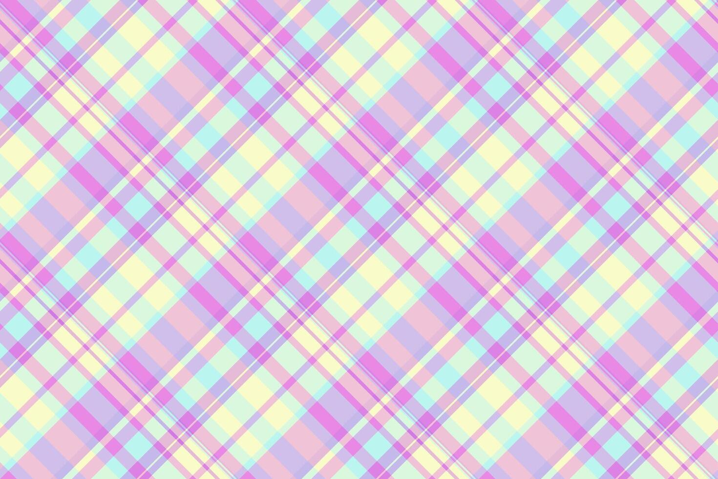 Pastel plaid pattern. Seamless colorful tartan design, ideal for backgrounds, textiles, or creative projects. Gentle, light, and versatile texture. vector