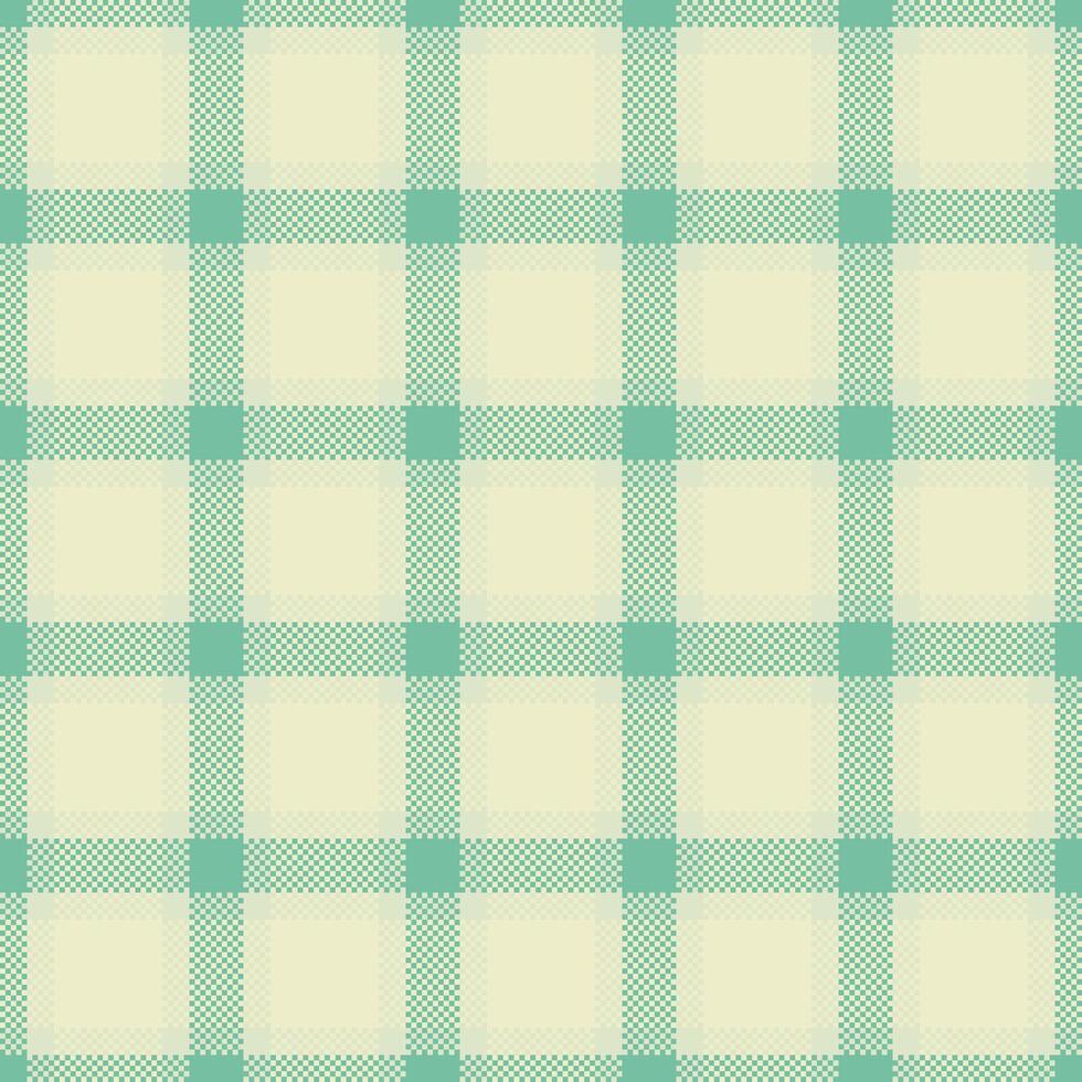 Elegant teal and cream plaid pattern. Perfect for textile design, website backgrounds, or crafting projects. This subtle yet stylish design evokes feelings of calmness and sophistication. vector