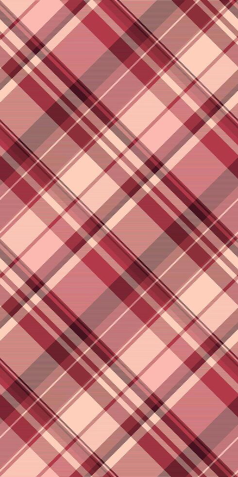 Elegant diagonal plaid pattern in soft pink and burgundy hues. Perfect for textile design, fashion, branding, and website backgrounds. vector