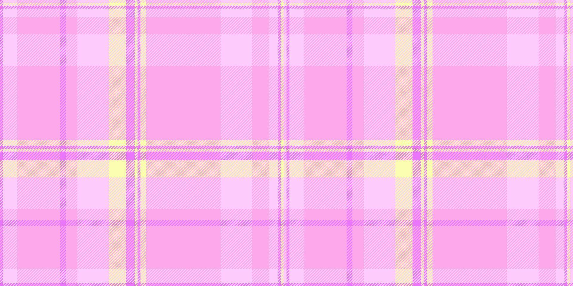 Pastel pink and yellow plaid pattern. Sweet, delicate texture perfect for backgrounds, websites, fashion design, and packaging. This cheerful, seamless design evokes feelings of joy and femininity. vector