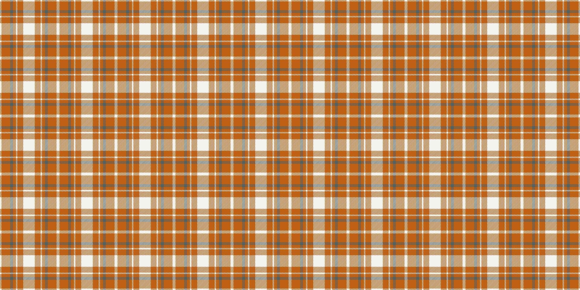 Towel fabric textile tartan, robe background plaid texture. Winter seamless pattern check in orange and white colors. vector