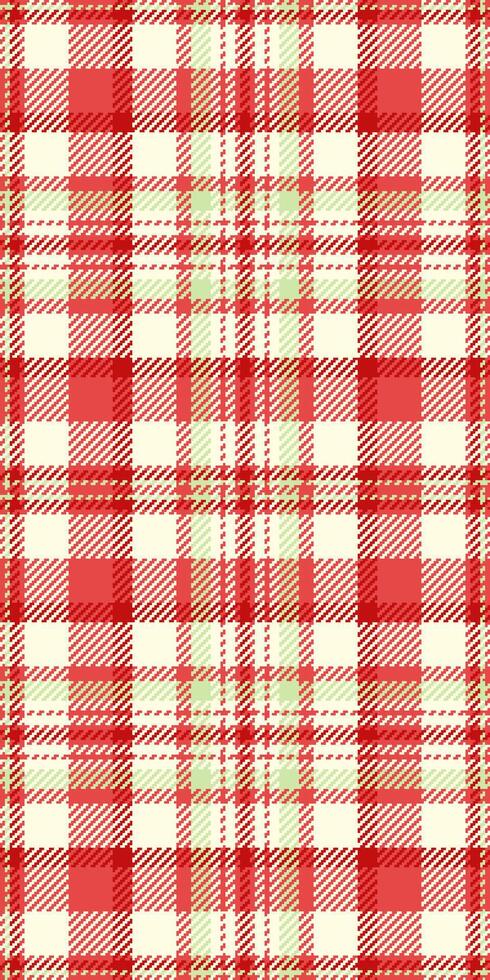 Skill pattern check , long texture seamless tartan. Velvet textile background plaid fabric in red and light yellow colors. vector