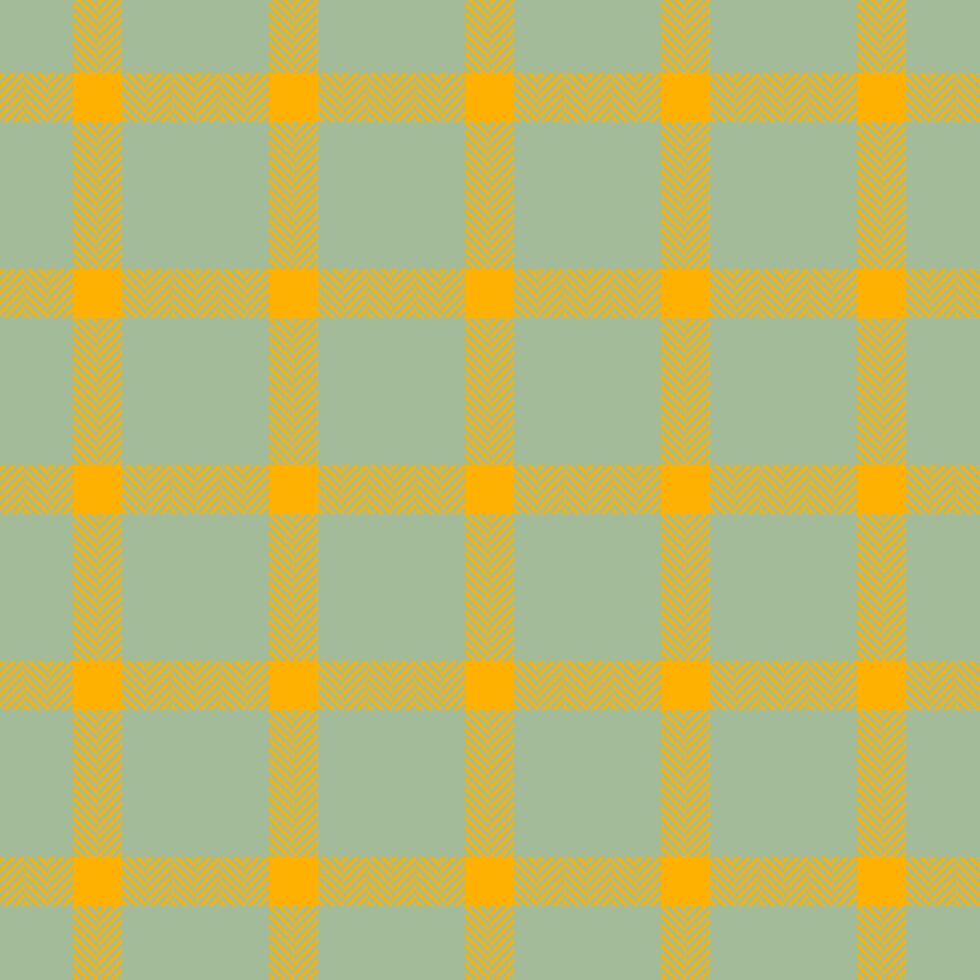 Vibrant yellow and sage green plaid pattern. Perfect for textile design, website backgrounds, or crafting projects. This cheerful, geometric design evokes feelings of warmth and comfort. vector