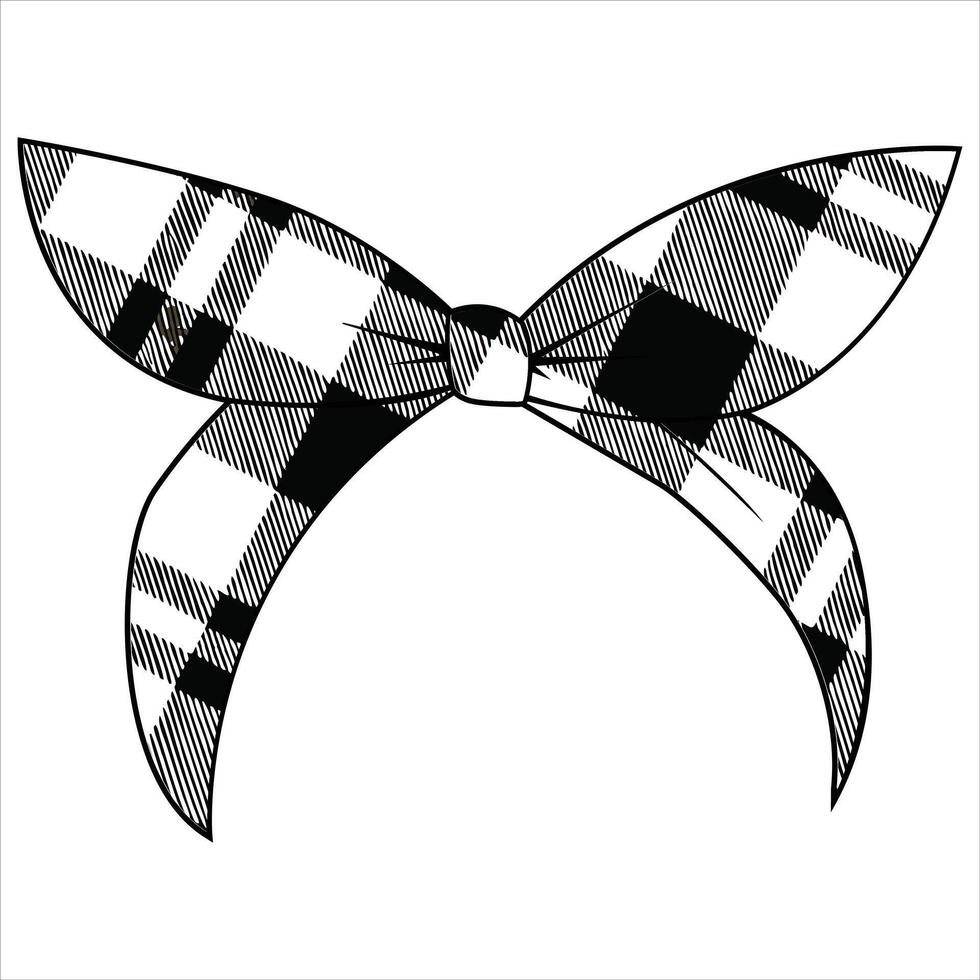 Buffalo Plaid Mom Messy Bun Coquette Bow Illustration, Mama Messy Bun Hairband clipart vector