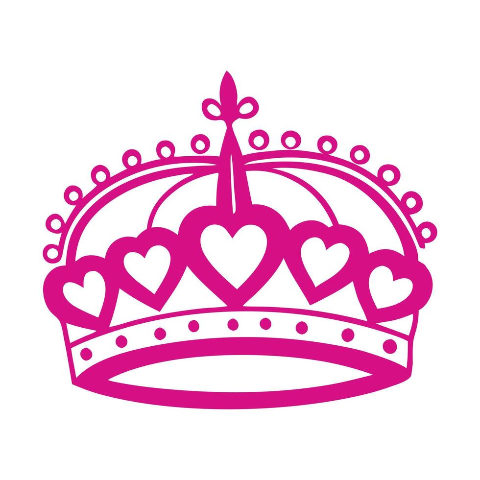 Elegant Princess Crown Design for DIY Sublimation vector
