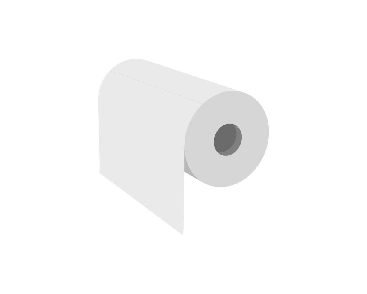 Clean, minimalist illustration of a paper towel roll. Perfect for websites, blogs, or presentations needing a simple, yet effective image representing cleanliness, hygiene, or household essentials. vector