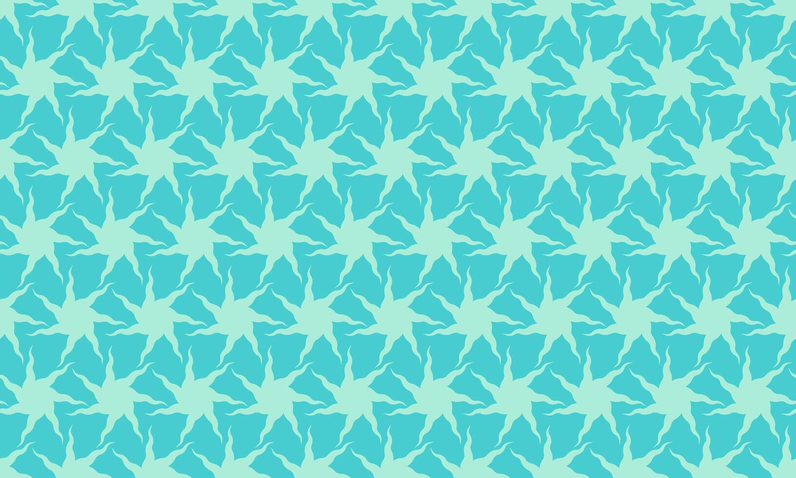 Seamless teal geometric pattern. Abstract starburst design ideal for textiles, website backgrounds, or vibrant branding. Modern, repetitive texture with a calming, refreshing aesthetic. vector