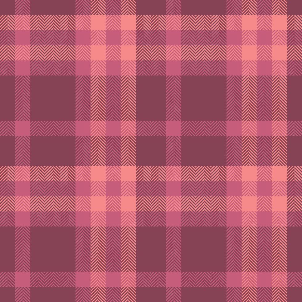 Elegant herringbone plaid pattern in muted pink and burgundy tones. Perfect for textile design, apparel, packaging, or website backgrounds. vector