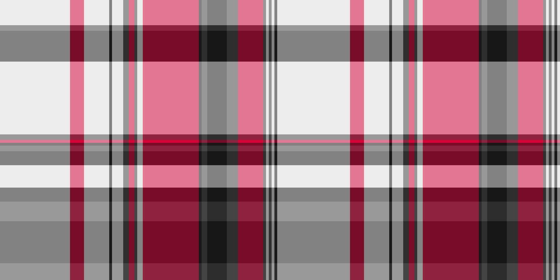 Stylish pink, grey, and black plaid pattern. Perfect for textile designs, website backgrounds, or fashion projects. vector