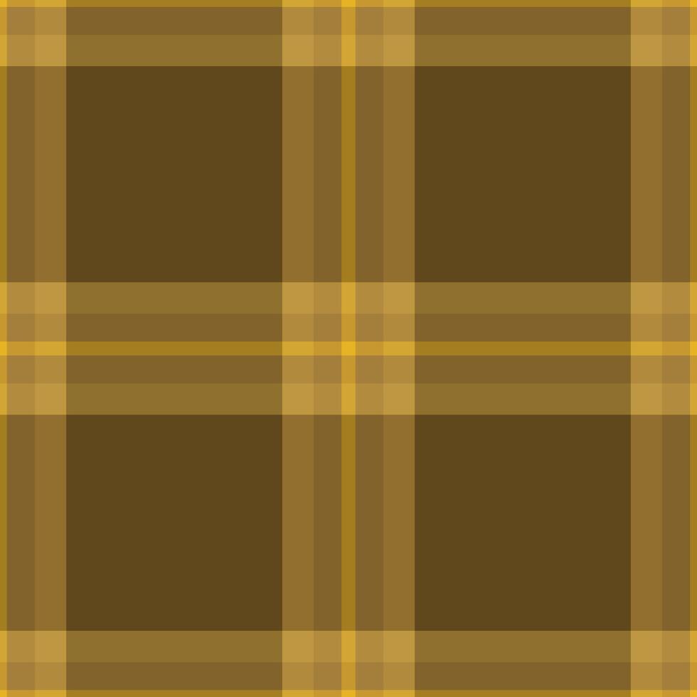 Napkin tartan fabric, blanket plaid background pattern. Best textile texture check seamless in amber and antique gold colors. vector
