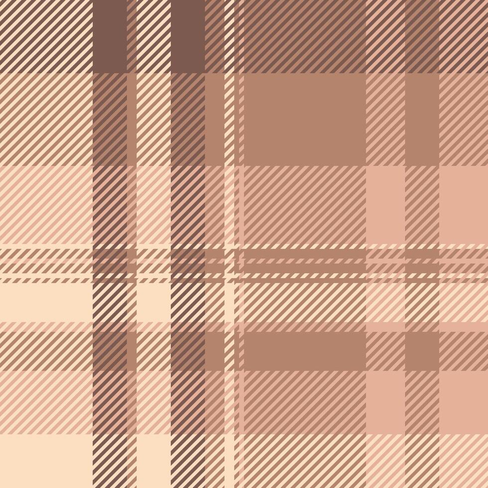 Elegant neutral plaid pattern in soft browns and creams. Perfect for textile design, fashion, or website backgrounds. This subtle yet sophisticated texture evokes feelings of warmth and comfort. vector