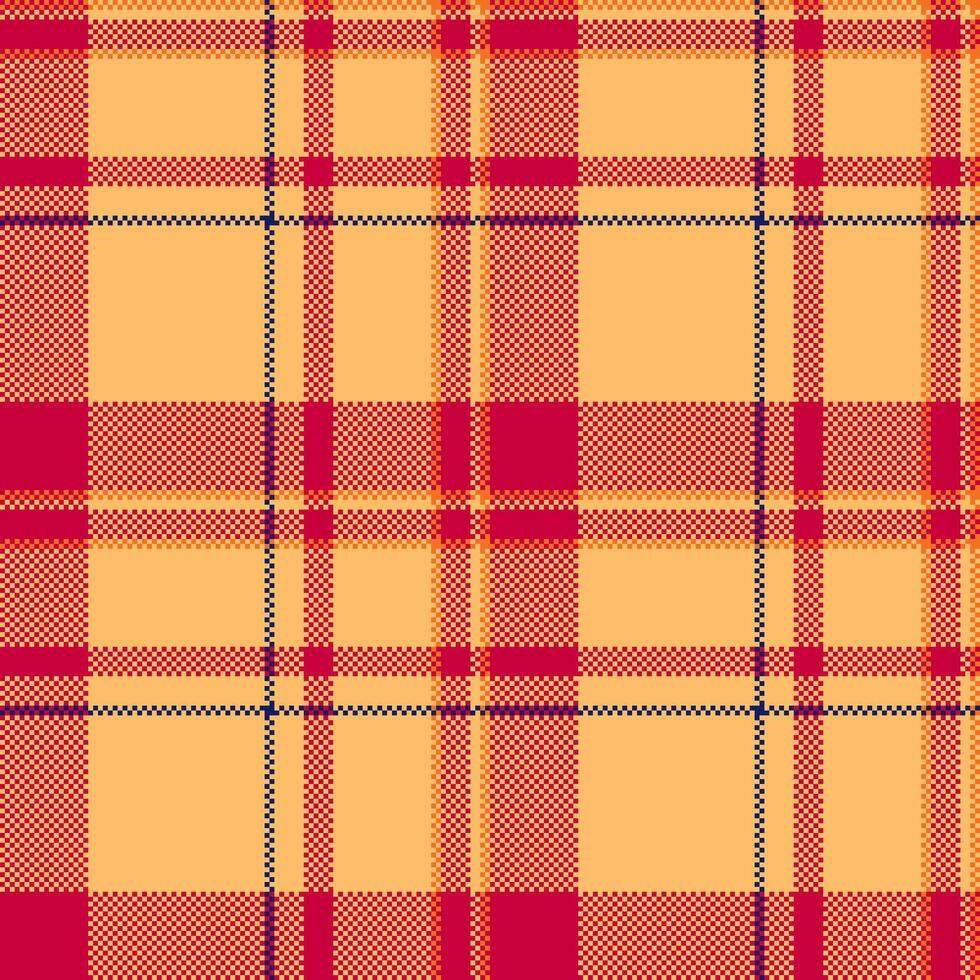 Vibrant orange and red plaid pattern, perfect for textile design, wallpaper, or website backgrounds. vector