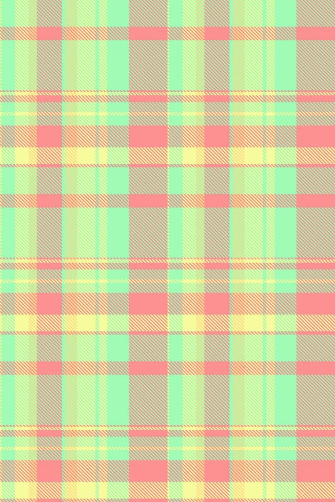 Contemporary check plaid seamless, perfect texture textile. Cosy fabric background tartan pattern in green and red colors. vector