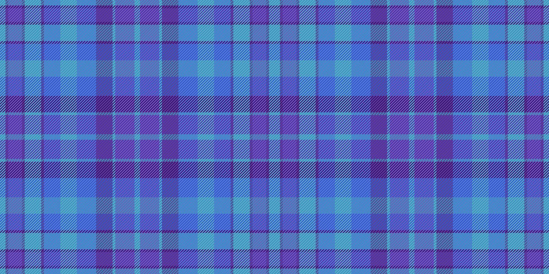 Serene blue and purple plaid pattern. Ideal for textile design, fashion, website backgrounds, or any project needing a sophisticated, calming texture. vector