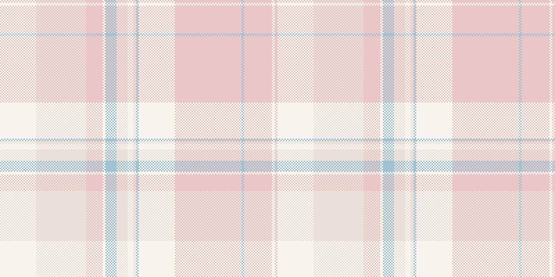 Soft pastel pink and blue plaid pattern. Ideal for backgrounds, textile designs, or stationery. Subtle texture and delicate color palette evoke feelings of calmness and femininity. vector