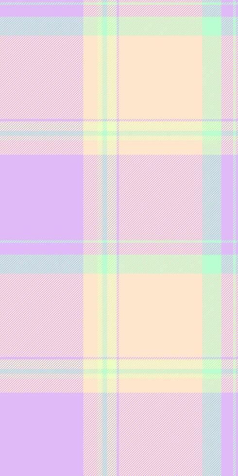 Lady plaid pattern background, square check textile texture. Poster seamless tartan fabric in light and blanched almond colors. vector