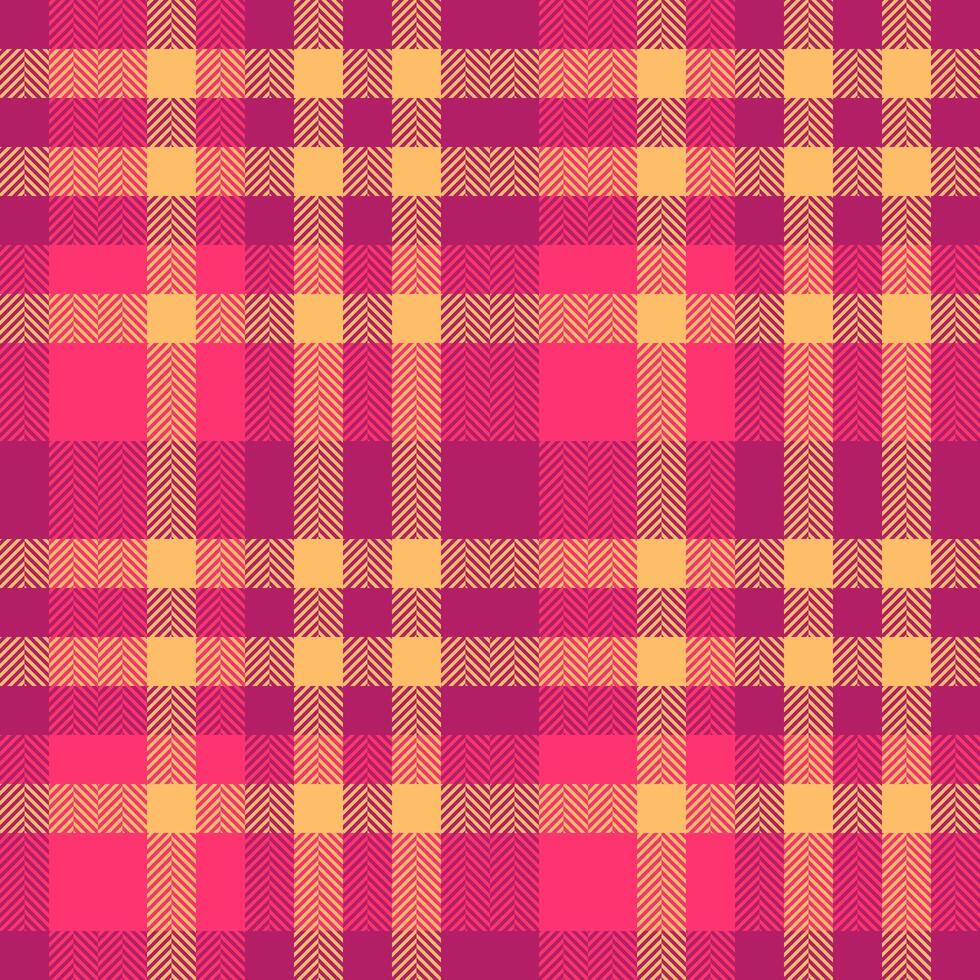 Vibrant pink and gold herringbone plaid pattern. Perfect for textile design, fashion, or website backgrounds. vector