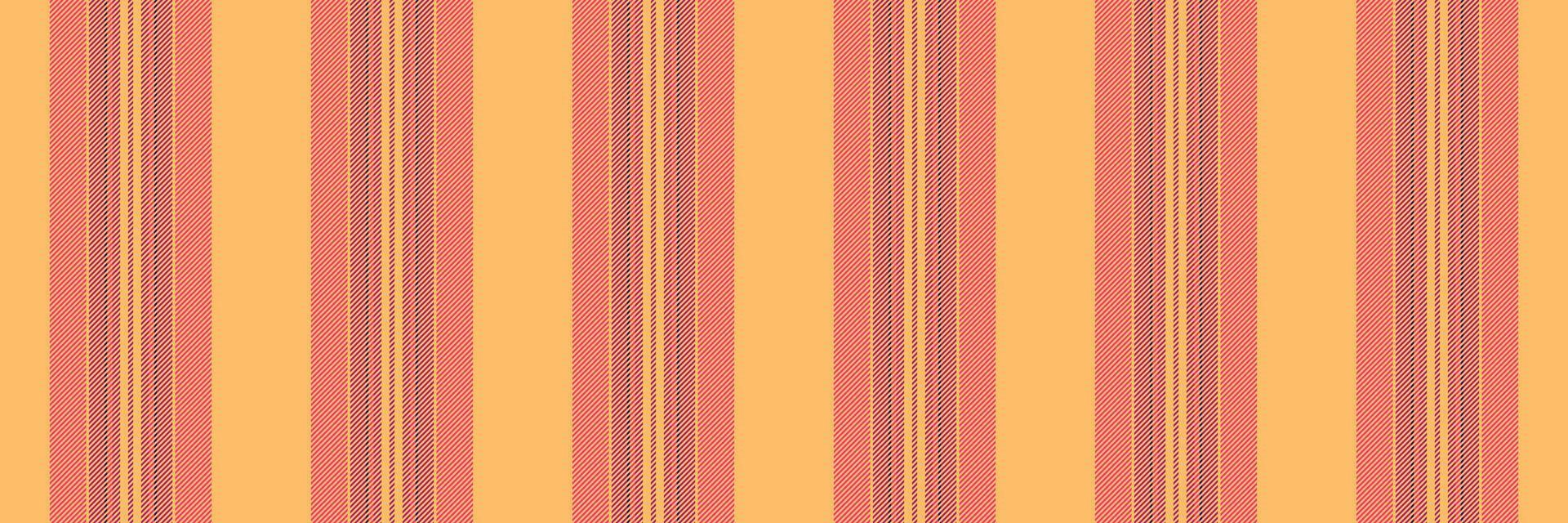 Riscount textile stripe background, sale lines texture. Gagged seamless vertical fabric pattern in orange and red colors. vector