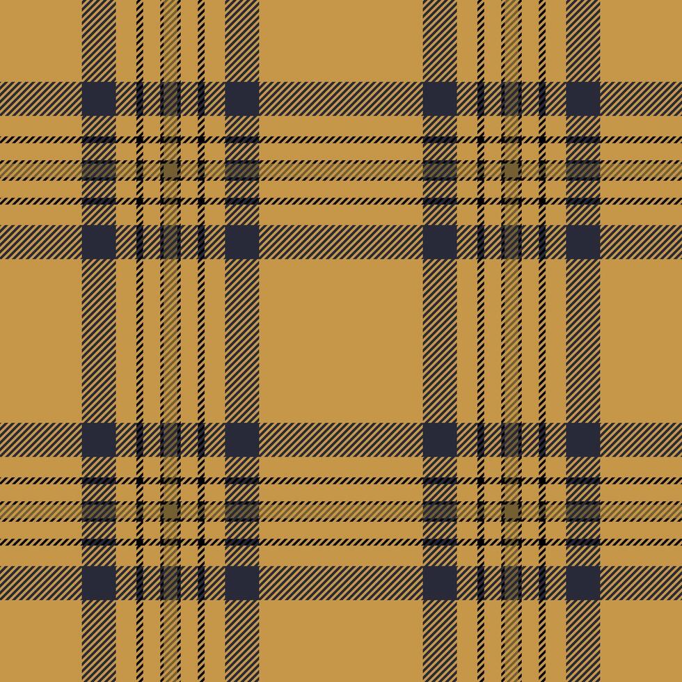 Elegant mustard yellow and navy plaid pattern. Perfect for textile design, apparel, or fallthemed projects. vector