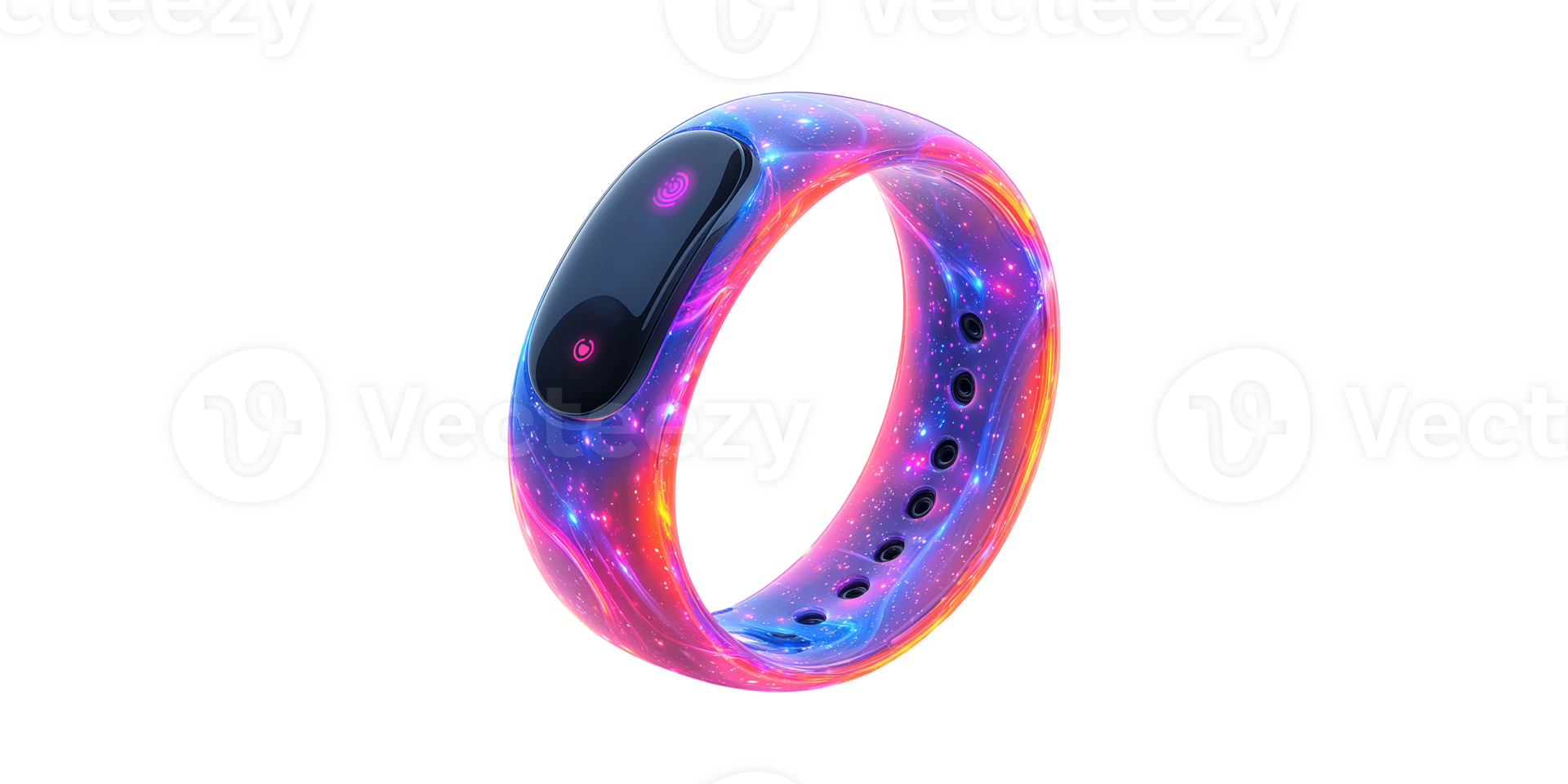 Futuristic Galaxy-Themed Smart Bracelet. Innovative Wearable Technology With Cosmic Design Isolated On Transparent Background png