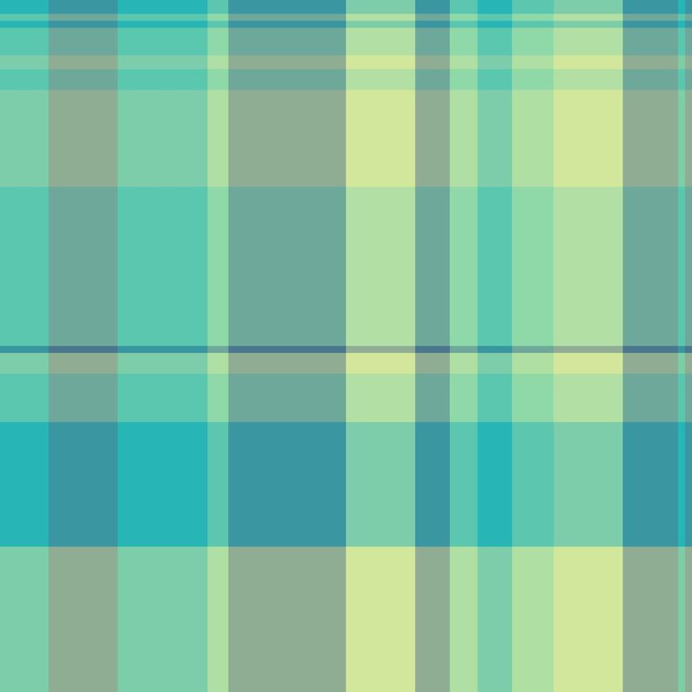 Fibre texture tartan plaid, aqua pattern background textile. Mosaic check fabric seamless in teal and pastel colors. vector