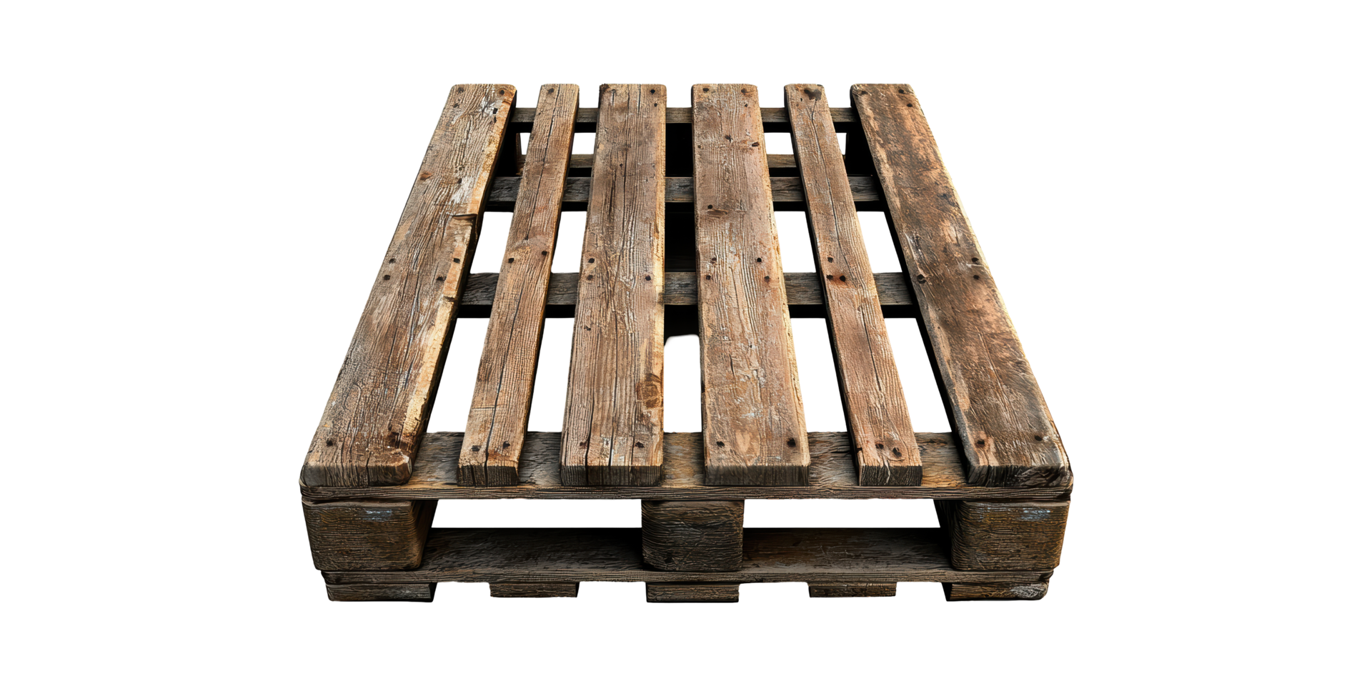 Brown wooden pallet isolated on transparent background png