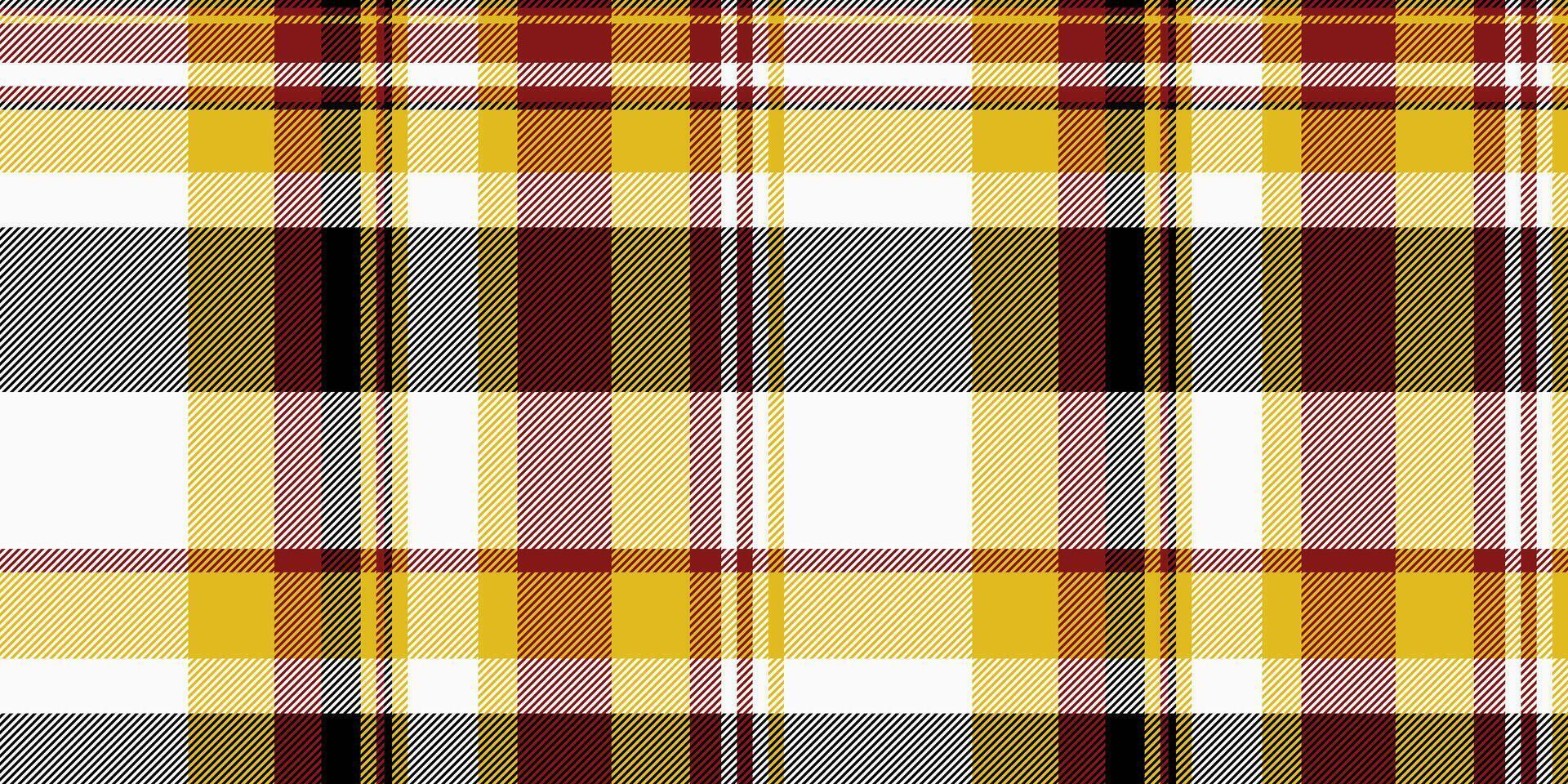 Vibrant autumnal plaid pattern in warm golds, reds, and greys. Perfect for textile design, fashion, or website backgrounds. This seamless texture evokes a feeling of cozy comfort and rustic charm. vector