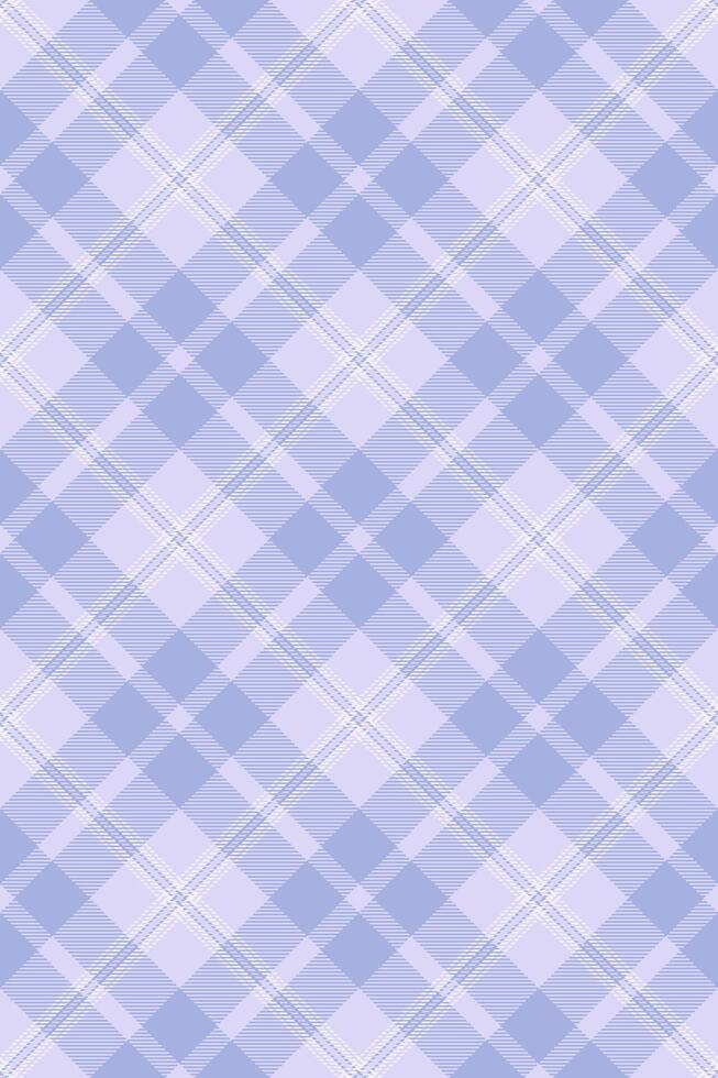Elegant pastel blue and lilac diagonal plaid pattern. Perfect for textile designs, website backgrounds, or stationery. Subtle texture adds visual interest. vector