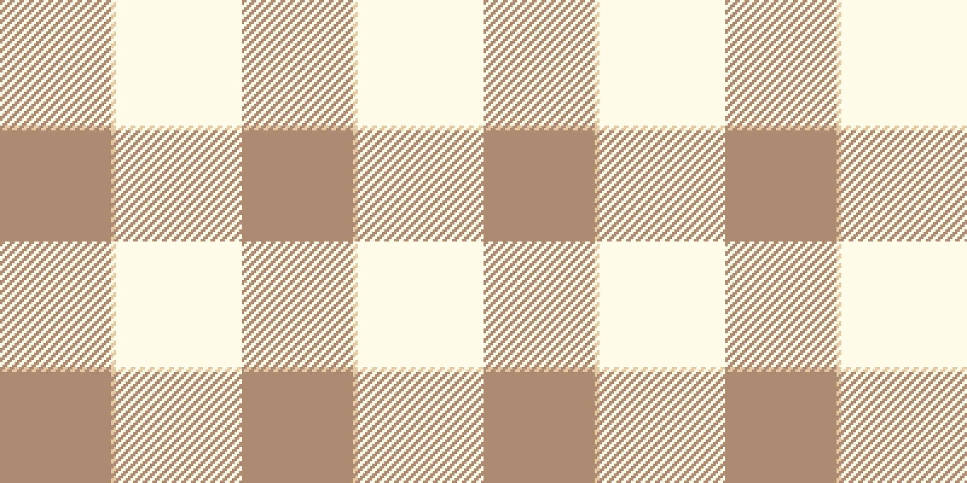 Subtle beige and brown buffalo plaid pattern. Perfect for rustic, autumnal designs, textile prints, or website backgrounds. Evokes warmth, comfort, and a touch of farmhouse chic. vector