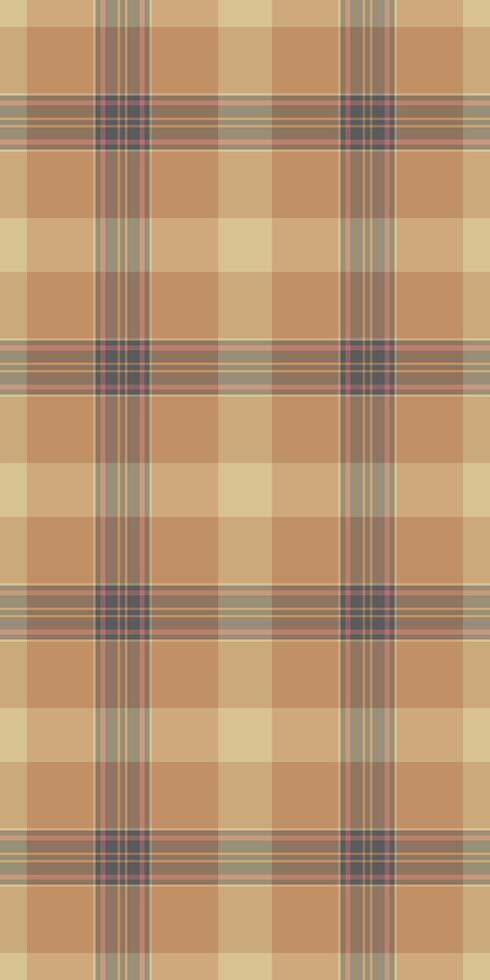 Subtle earthtoned plaid pattern. Perfect for backgrounds, textiles, or packaging design. Evokes feelings of warmth, comfort, and rustic charm. Seamless repeat for versatile applications. vector