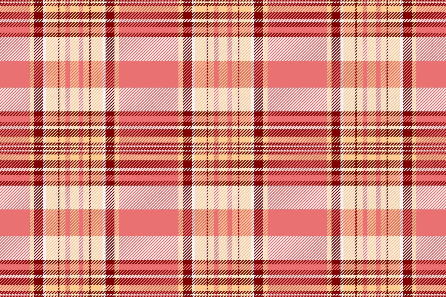 Elegant blush pink, peach, and maroon plaid pattern. Perfect for textile designs, website backgrounds, or fashion projects. This versatile image evokes a sense of warmth and sophistication. vector