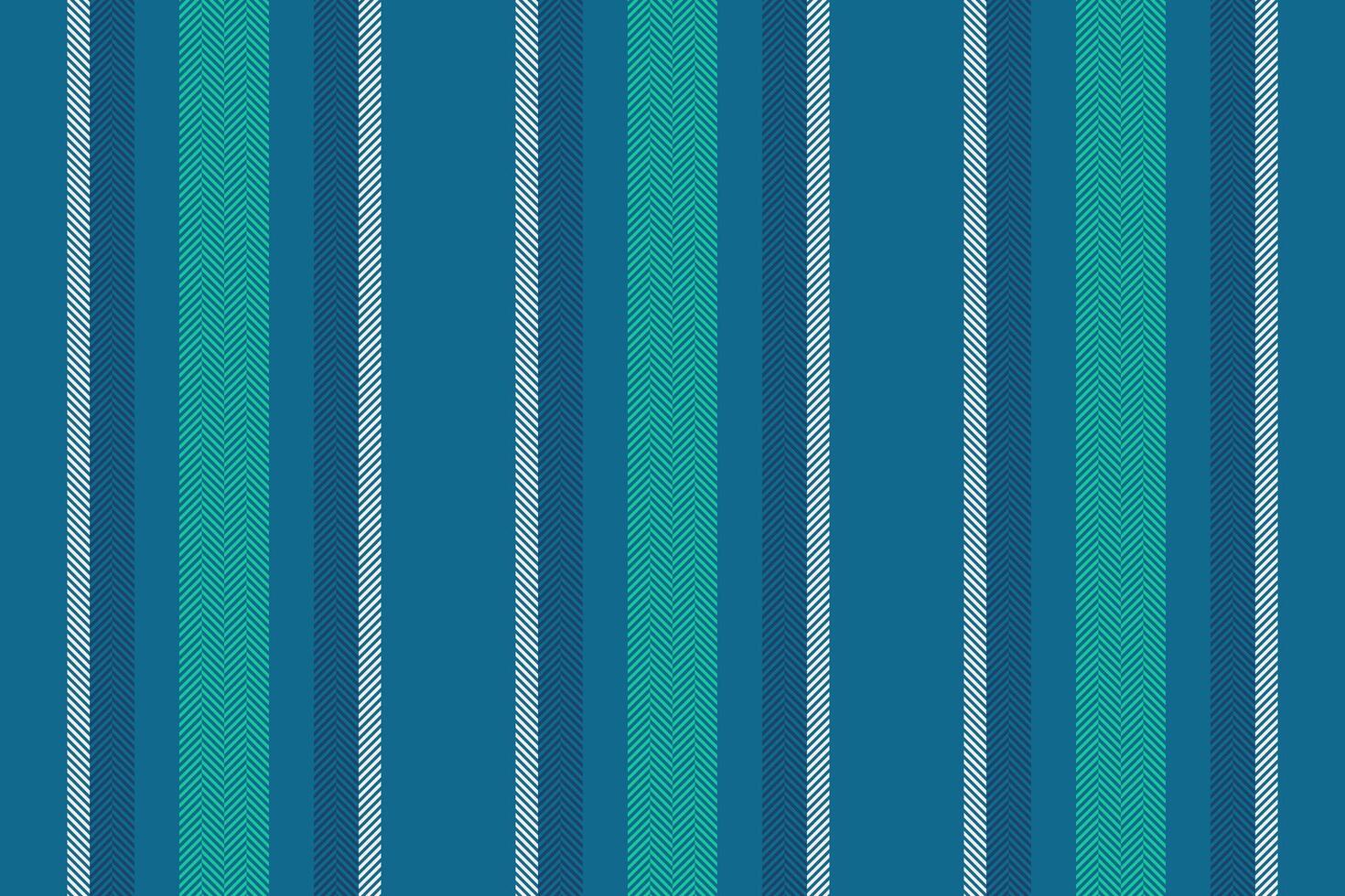 Vertical teal stripes create a classic pattern. Herringbone texture adds depth. Use for textile, design, fashion, or background projects. vector