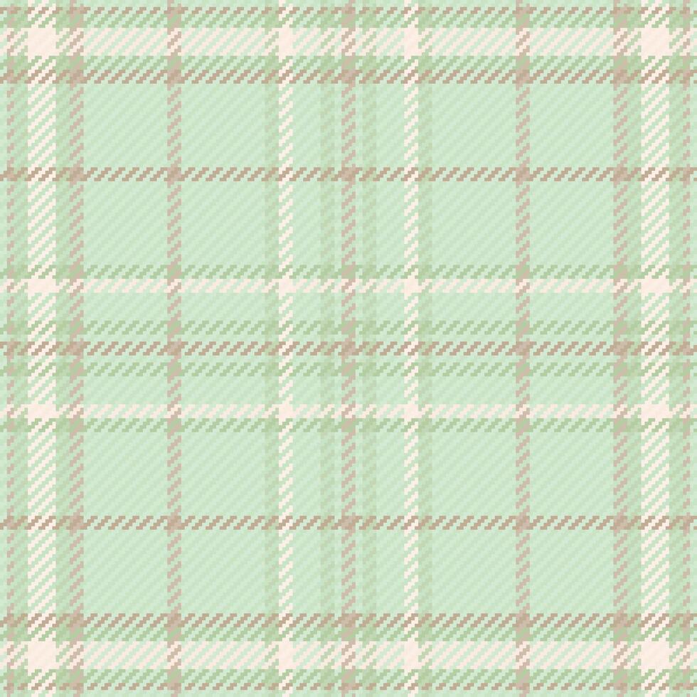 Serene pastel green plaid pattern. Perfect for textile design, backgrounds, or crafting projects. Subtle texture evokes a calm, elegant, and minimalist aesthetic. vector
