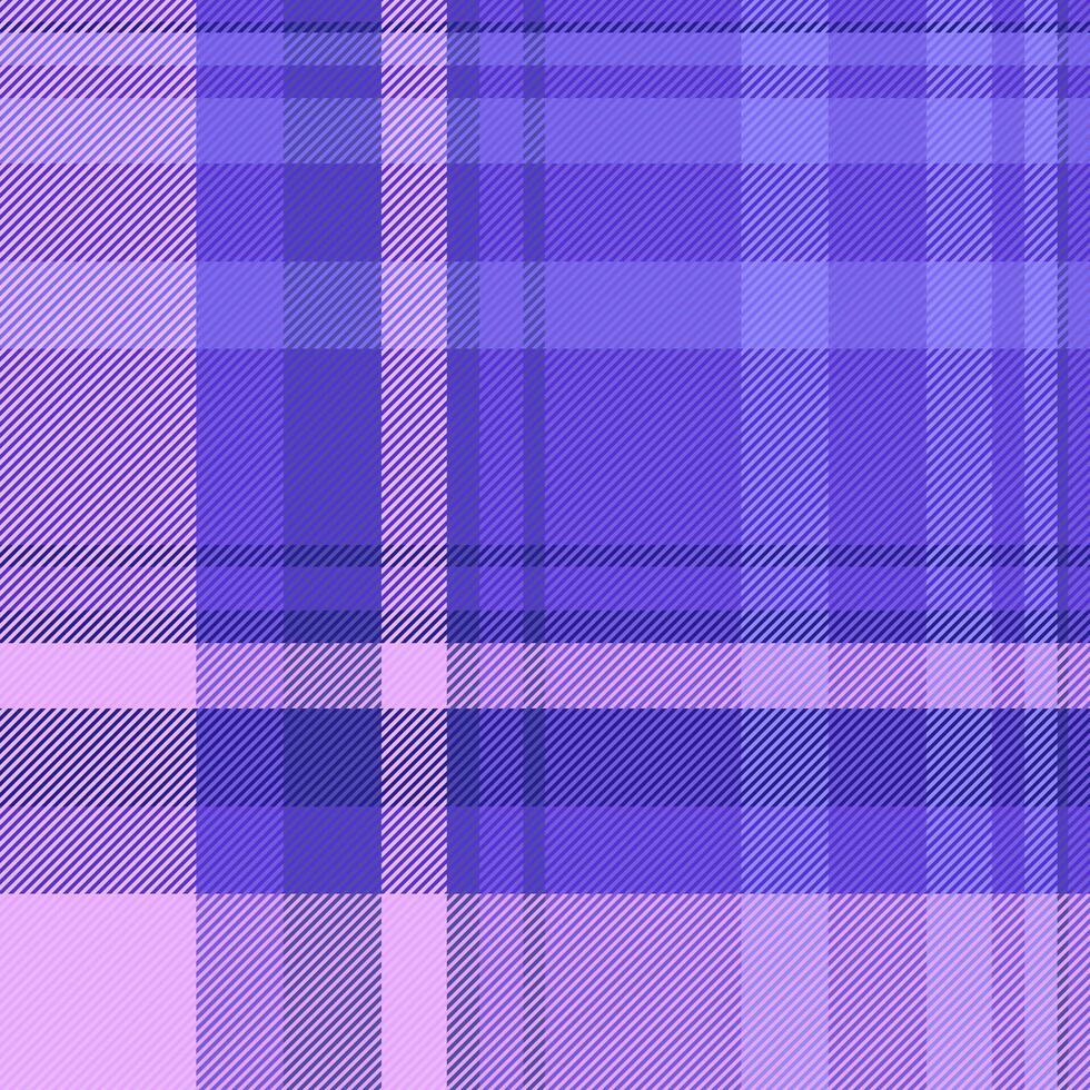 Stylish purple plaid pattern, a classic textile design. Ideal for backgrounds, design elements, or textures evoking tradition and contemporary fashion. vector